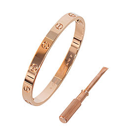 Cartier Love Bracelet 18K Rose Gold Size 17